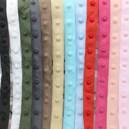 2 / 5 Yards / Lot Colourful Snap Buttons Tapes Snaps Ribbon Plastic Snap Button Ribbon Tape Trim for Garment Bag Sewing Accessor