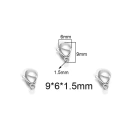 25-50pcs/lot Stainless Steel Lobster Clasp Fastener Hook for DIY Necklace Bracelet Jewelry Making Supplies Materials Handmade