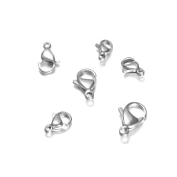 25-50pcs/lot Stainless Steel Lobster Clasp Fastener Hook for DIY Necklace Bracelet Jewelry Making Supplies Materials Handmade