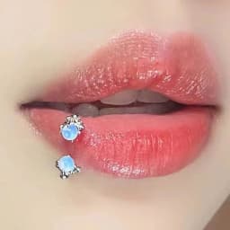 Ins Opal Dragon Claw Lip Ring Horseshoe Ring C Shaped Lip Piercing Ear Tragus Nose Rings 316L Titanium Steel Piercing Ornament