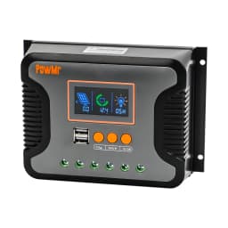 PowMr PWM 80A 60A 30A Solar Charge Controller 12V 24V 36V 48V Lead-Acid Lithium Battery Charger Max PV 100V Dual Control Mode
