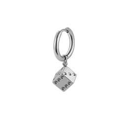 Trendy Punk Dice Pedant Stainless Steel Earrings Cool Square Geometric Stud Ear Jewelry Party Gifts For Women Men