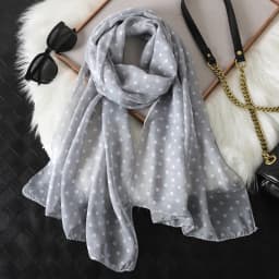 2023 Fashion Printed Dot Chiffon Hijab Scarf Women Pareo Lady Bandanas Beach Towels Summer Muslim Veil Wrap Female Foulard