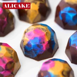 3D Polycarbonate Chocolate Molds Sphere Diamond Chocolate Bonbons Candy Bar Professional Confectionery Baking Pastry Tools