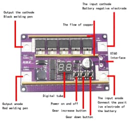 Portable 99 Gear 12V DIY Spot Welder Kit PCB Control Board 18650 Battery Spot Welding Machine