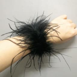 Real Ostrich Feather Cuffs women Wrist Sleeve fur cuff Luxury Furry Feather feather cuff snap bracelet Lady Feather Anklets