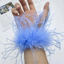 Real Ostrich Feather Cuffs women Wrist Sleeve fur cuff Luxury Furry Feather feather cuff snap bracelet Lady Feather Anklets