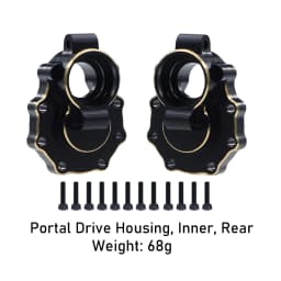 Brass Black Counterweight Portal Axle C-Hub For 1/10 TRX4 TRX6 RC Crawler Car Upgrade Parts