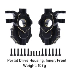 Brass Black Counterweight Portal Axle C-Hub For 1/10 TRX4 TRX6 RC Crawler Car Upgrade Parts