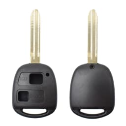 2 Button Car Remote Key Shell Fob Case For Toyota RAV4 Yaris Prado Corolla Land Cruiser Previa Echo Switch Pad Uncut Blade Cover