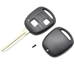 2 Button Car Remote Key Shell Fob Case For Toyota RAV4 Yaris Prado Corolla Land Cruiser Previa Echo Switch Pad Uncut Blade Cover