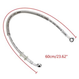 39cm-150cm Motorcycle Brake Oil Hose Brake Line Universal Motorbike Stainless Steel Braided Pipeline Latiguillo Freno Moto