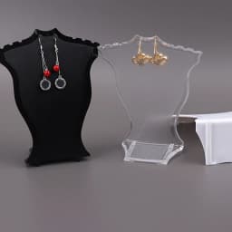Acrylic Mini Necklace Display Mannequin Pendant Model Jewelry Holder Necklace Showing Stand Rack Earring Showcase
