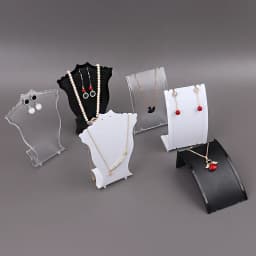 Acrylic Mini Necklace Display Mannequin Pendant Model Jewelry Holder Necklace Showing Stand Rack Earring Showcase