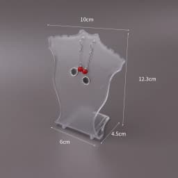 Acrylic Mini Necklace Display Mannequin Pendant Model Jewelry Holder Necklace Showing Stand Rack Earring Showcase
