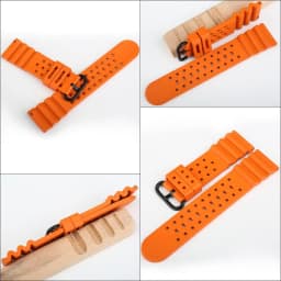 Rubber Watch Bands Quick Release 20mm 22mm 24mm Watch Accessories Orange Sport Watch Strap Smart Watch Bracelet Belt For Casio