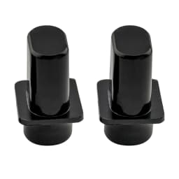 Musiclily Pro Inch Size Top Hat Guitar Switch Tips 3-Way Pickup Selector Switch Knobs for USA Fender Tele Style,Black (Set of 2)