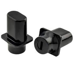 Musiclily Pro Inch Size Top Hat Guitar Switch Tips 3-Way Pickup Selector Switch Knobs for USA Fender Tele Style,Black (Set of 2)
