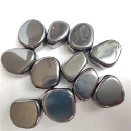 Natural Decor Hematite Stone Polished Jewelry Making DIY Bracelet Accessories Reiki Healing Stone Crafts Home Decoration Crystal