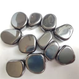 Natural Decor Hematite Stone Polished Jewelry Making DIY Bracelet Accessories Reiki Healing Stone Crafts Home Decoration Crystal