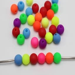 Mixed Frost Neon Color Acrylic Round Beads 3mm 4mm 5mm 6mm 8mm 10mm Smooth Ball