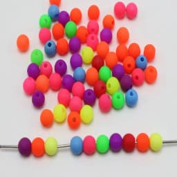 Mixed Frost Neon Color Acrylic Round Beads 3mm 4mm 5mm 6mm 8mm 10mm Smooth Ball