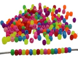 Mixed Frost Neon Color Acrylic Round Beads 3mm 4mm 5mm 6mm 8mm 10mm Smooth Ball