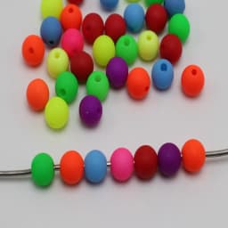 Mixed Frost Neon Color Acrylic Round Beads 3mm 4mm 5mm 6mm 8mm 10mm Smooth Ball