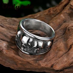 Free shipping Style Stainless Steel Gothic Accessories Lost Skull Ring Anel Masculino Punk Jewelry Boyfriend Gift OSR731