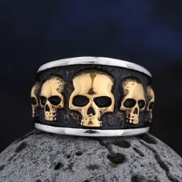 Free shipping Style Stainless Steel Gothic Accessories Lost Skull Ring Anel Masculino Punk Jewelry Boyfriend Gift OSR731