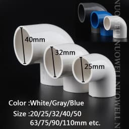 5pcs/lot 20 25 32mm PVC 90 Degree Elbow Connector Aquarium Fish Tank DIY Tools Garden Irrigation Water Pipe Connectors Adapter