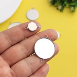 Stainless Steel 20pcs Fit 6mm 8mm 12mm 14mm 16mm 18mm 20mm 25mm Cabochon Settings Round Cameo Base Blank Tray Connector