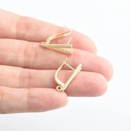 DIY Brass Earrings Hooks Jewellery Findings for Woman Trendy Letter V Shape Accessories
