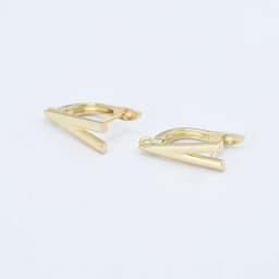 DIY Brass Earrings Hooks Jewellery Findings for Woman Trendy Letter V Shape Accessories