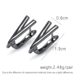 DIY Brass Earrings Hooks Jewellery Findings for Woman Trendy Letter V Shape Accessories