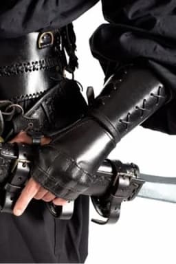 Medieval Armor Motorcycle Gloves Wide Cuffs Bracers Men Steampunk Warrior Gauntlet Renaissance Knights Templar Leather Lace-up