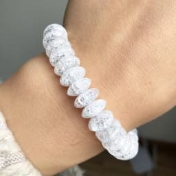 6 8 10mm White Snow Cracked Crystal Beads Round Rondelle Loose Spacer Beads For Jewelry DIY Bracelet Accessories 15''Inches