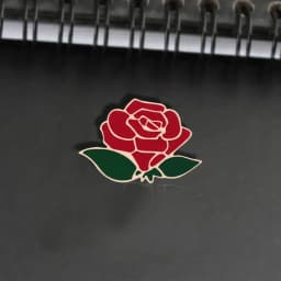 Pretty Flower Badge Red Black Rose Enamel Pins Metal Fashion Brooches Valentine's gift For Girlfriend Backpack Lapel Hat Jewelry