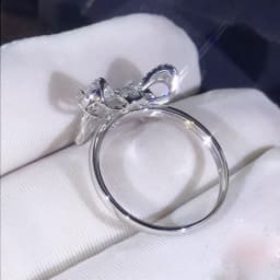 Milangirl HOT filled Sparkling Big Bow Knot Stackable Ring Micro Pave CZ for Women Valentine's Day Jewelry