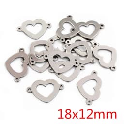20pcs No Fade 316 Stainless Steel Double Loops Star Tree Heart Cute Charms Pendant DIY Jewelry Findings for Necklace Bracelet