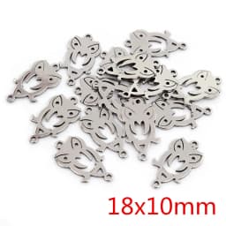 20pcs No Fade 316 Stainless Steel Double Loops Star Tree Heart Cute Charms Pendant DIY Jewelry Findings for Necklace Bracelet