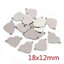 20pcs No Fade 316 Stainless Steel Double Loops Star Tree Heart Cute Charms Pendant DIY Jewelry Findings for Necklace Bracelet