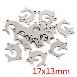 20pcs No Fade 316 Stainless Steel Double Loops Star Tree Heart Cute Charms Pendant DIY Jewelry Findings for Necklace Bracelet