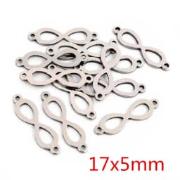 20pcs No Fade 316 Stainless Steel Double Loops Star Tree Heart Cute Charms Pendant DIY Jewelry Findings for Necklace Bracelet