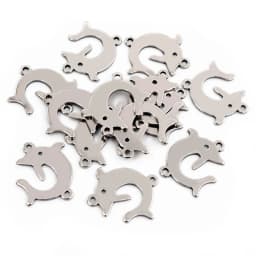20pcs No Fade 316 Stainless Steel Double Loops Star Tree Heart Cute Charms Pendant DIY Jewelry Findings for Necklace Bracelet