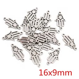 20pcs No Fade 316 Stainless Steel Double Loops Star Tree Heart Cute Charms Pendant DIY Jewelry Findings for Necklace Bracelet