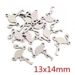 20pcs No Fade 316 Stainless Steel Double Loops Star Tree Heart Cute Charms Pendant DIY Jewelry Findings for Necklace Bracelet