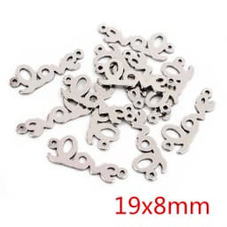 20pcs No Fade 316 Stainless Steel Double Loops Star Tree Heart Cute Charms Pendant DIY Jewelry Findings for Necklace Bracelet