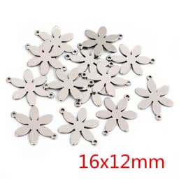 20pcs No Fade 316 Stainless Steel Double Loops Star Tree Heart Cute Charms Pendant DIY Jewelry Findings for Necklace Bracelet