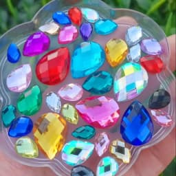 Cong Shao 50pcs 13*18mm Colorful Acrylic Rhinestone Flat Back Drop Shape Stones And Crystals Clothing Crafts Accessories WC318